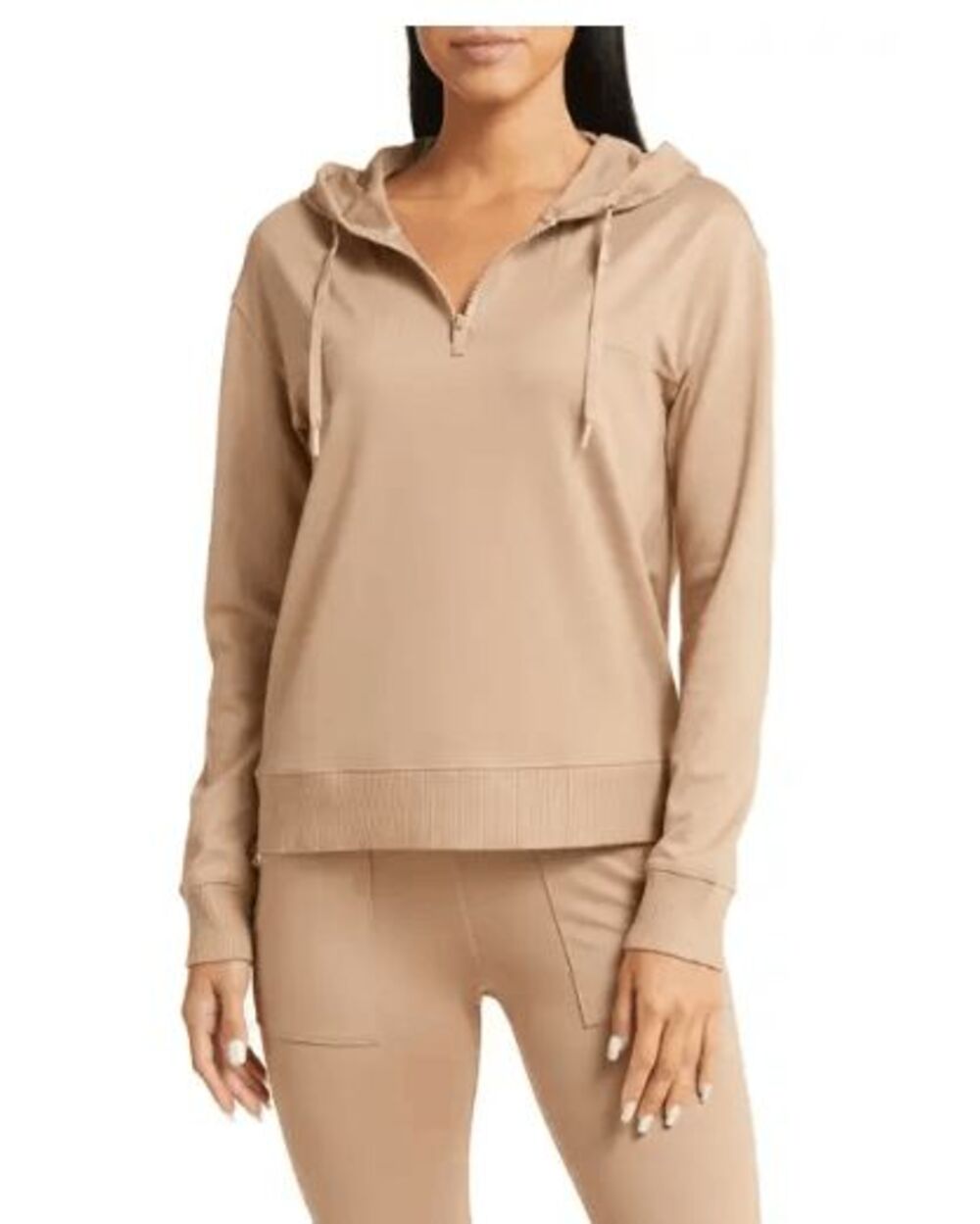 TravisMatthew Natural Horizon Line Quarter Zip Hoodie- size L